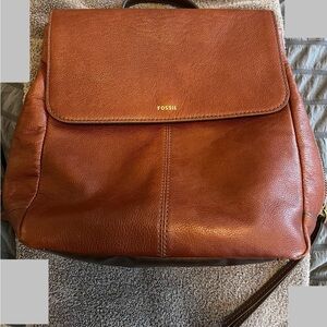 Fossil Claire Leather Backpack
